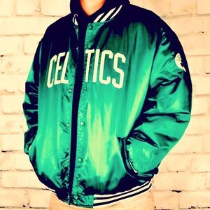 Rare Boston Celtics Varsity Bomber Jacket (2008) NBA Fusion x Reebok – Size L